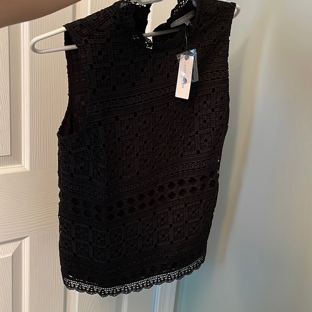 Black lace Anthropologie top